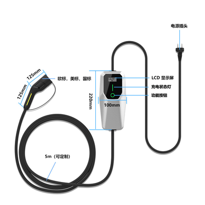 3.5kW caricabatterie tipo 2 Ev per uso domestico esterno livello 1 2 EV per uso domestico per il caricamento a parete CE FCC