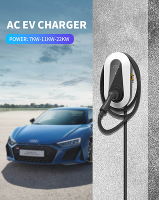 22KW 32A stazione di ricarica EV 3 fase livello 2 tipo 2 caricabatterie elettriche ECM-RED