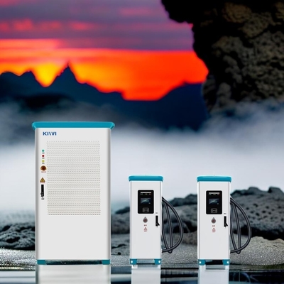 AC 380V 50/60H doppio caricabatterie elettriche Stazioni pubbliche di ricarica rapida solare