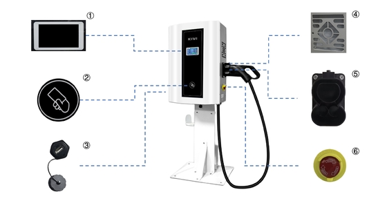Progetto residenziale caricabatterie EV DC 4.3 pollici touch screen Stazione di controllo del traffico elettrico