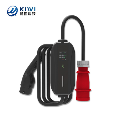 Tipo 2 caricabatterie portatili per veicoli elettrici a presa e cavo 11kW 380V 16A