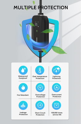Caricabatterie per veicoli elettrici portatili KIWI J1772 Tipo 2