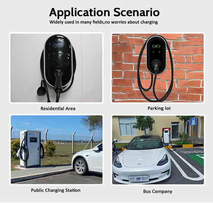 Tipo 2 22kW Valore di uscita di corrente AC trifase per caricabatterie per veicoli elettrici Wallbox con funzioni OCPP RFID App