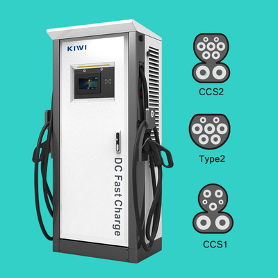 60KW CC CCS2 CHAdeMO Tipo2 OCPP1.6 Caricabatterie per auto elettriche per ricarica rapida 200V-1000V