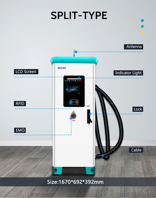 CCS1/CCS2 Interface Standard 320KW Commercial EV Charger per la ricarica rapida a KIWI DC