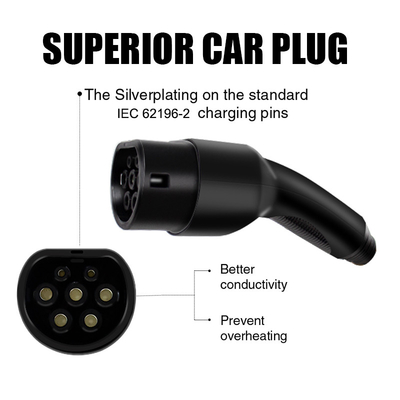 Cavo di ricarica universale per veicoli elettrici da 5 m 16A-32A da tipo 1 a tipo 2