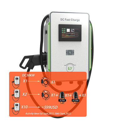 Caricabatterie a parete a corrente continua 30kW 40kW Auto CCS 40A Caricabatterie veloci per veicoli elettrici 600V Frequenza di rete 50Hz