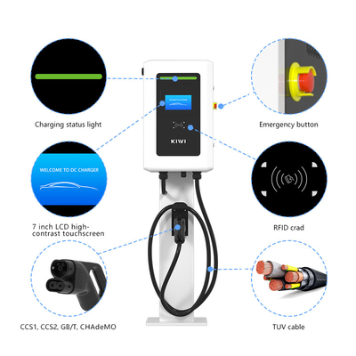 App smart 4G all'aperto 20kW 30kW 40kW Livello 3 Mural DC Commercial CCS1 CCS2 GB/T EV Charger Station