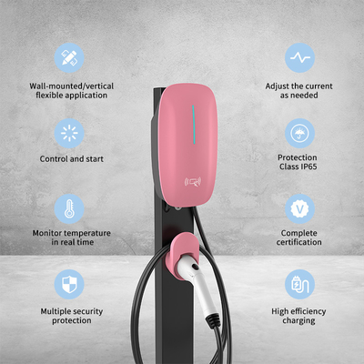 7kw 11kw 22kw Tipo 1 Tipo 2 Gbt AC EV Charger Station Avvio e metodo di fatturazione APP QRCode con USB Scarica